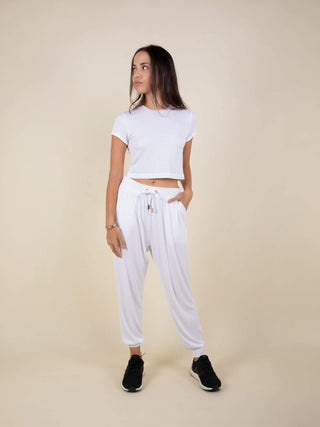 Daydream Ribbed Crop Tee - Rawbought