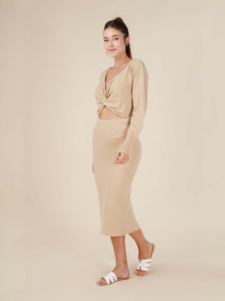 Reis Knitted Twist Front Top - Rawbought