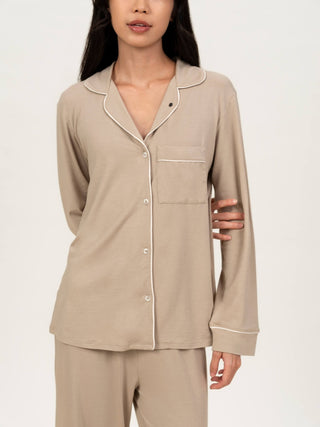 Je Dors Long Sleeve Pyjamas Top - Rawbought