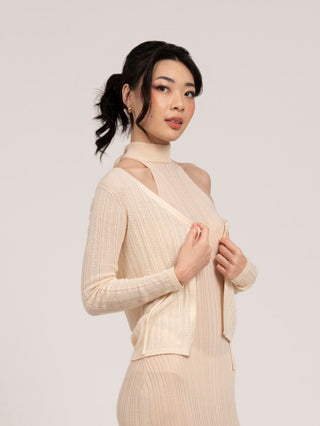 Lumiere Pointelle Knit Cardi - Rawbought