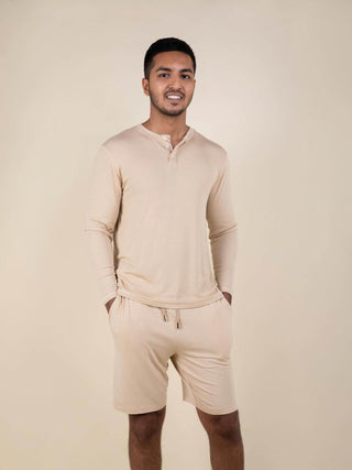 Men's Daydream Ribbed Henley Top - Rawbought