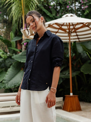 Terra Linen Relaxed Fit Long Sleeve Shirt