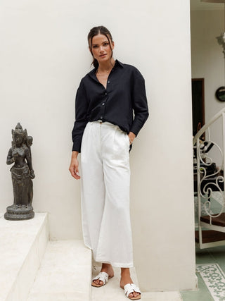 Terra Linen Relaxed Fit Long Sleeve Shirt