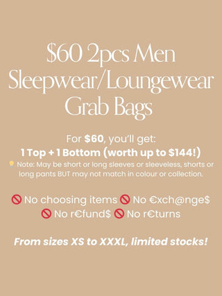 $60 Men Sleepwear/Loungewear Grab Bag