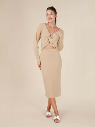 Reis Knitted Twist Front Top