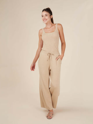 Reis Pointelle Knit Square Neck Tank Top