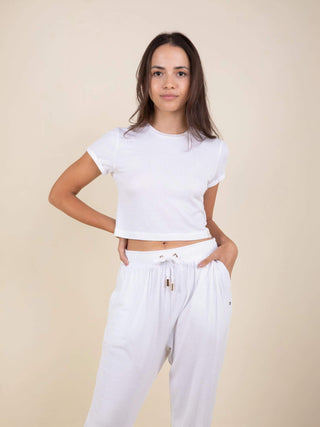 Daydream Ribbed Crop Tee - Rawbought