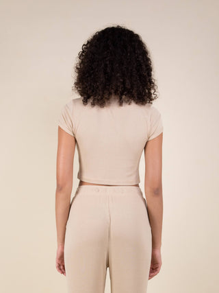 Daydream Ribbed Crop Tee - Rawbought