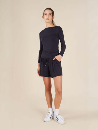 Daydream Boat Neck Long Sleeve Top - Rawbought