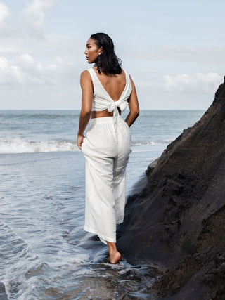 Terra Linen Wide Leg Trousers