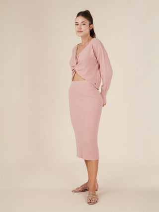 Reis Knitted Twist Front Top