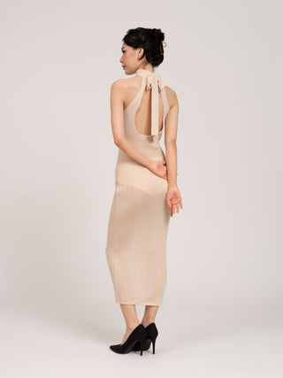 Lumiere Sheer Halter Neck Dress - Rawbought - Dress