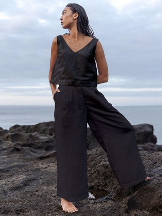 Terra Linen V-Neck Lounge Tank