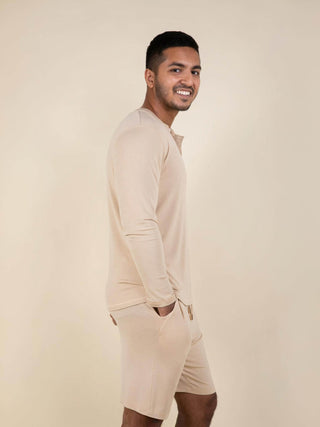 Men's Daydream Ribbed Henley Top - Rawbought