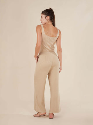 Reis Pointelle Knit Square Neck Tank Top
