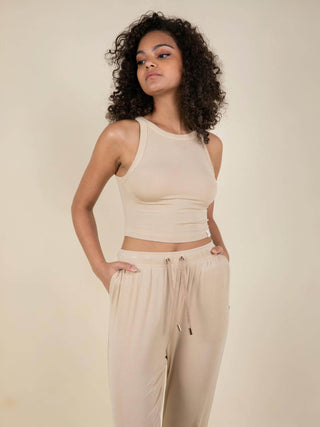 Daydream Ribbed Crop Tank Top - Rawbought