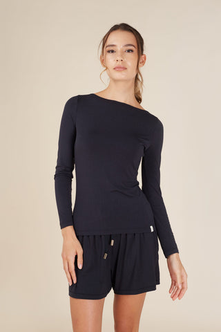 Daydream Boat Neck Long Sleeve Top