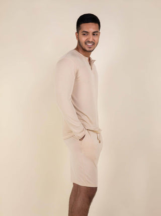Men's Daydream Ribbed Henley Top - Rawbought