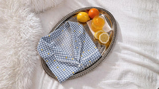 Rawbought new gingham lemon pyjamas