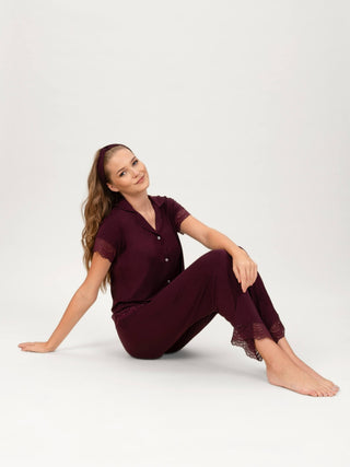 Carezza Lace Long Pyjamas Pants - Rawbought