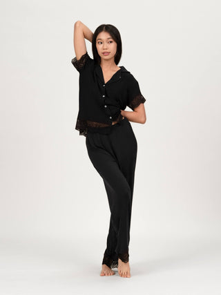 Carezza Lace Short Sleeve Pyjamas Top - Rawbought