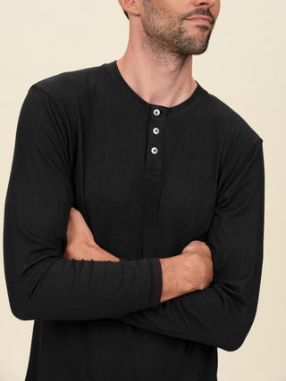 Men's Daydream Ribbed Henley Top - Rawbought