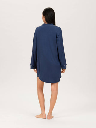 Je Dors Insignia blue Sleepshirt Pajamas - Rawbought