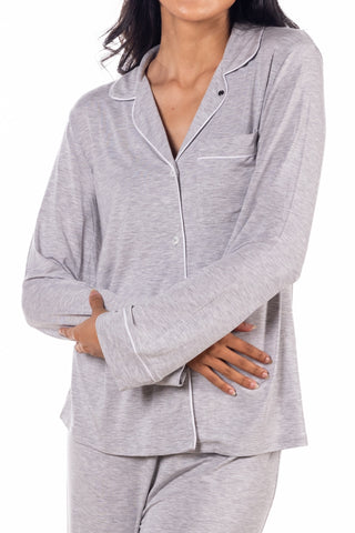 Je Dors Long Sleeve Pyjamas Top - Rawbought