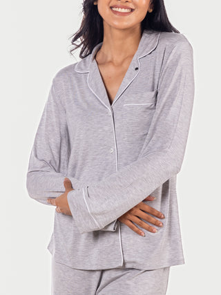 Je Dors Long Sleeve Pyjamas Top - Rawbought