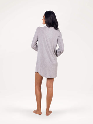 Je Dors Grey Melange Sleepshirt Pajamas - Rawbought