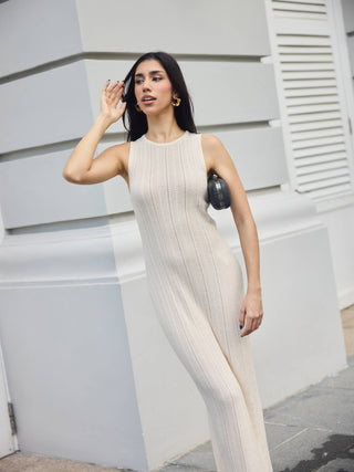 Lumiere Pointelle Sheer Dress - Rawbought