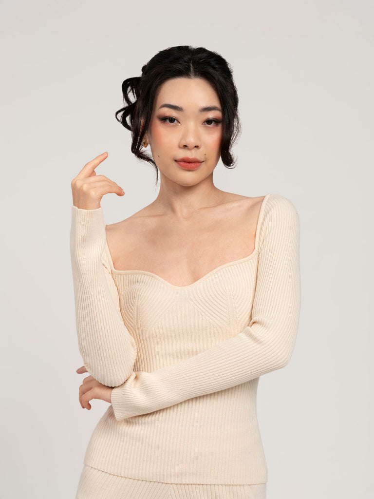 Lumiere Ribbed Bustier Top