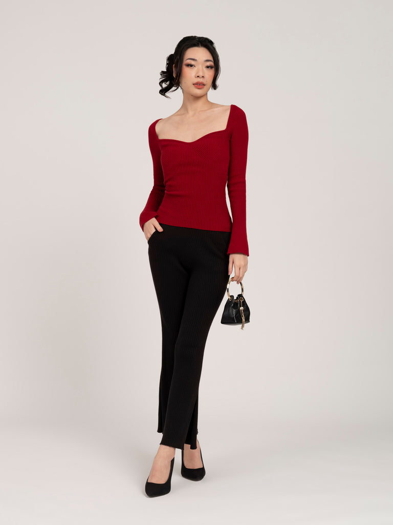 Lumiere Ribbed Bustier Top