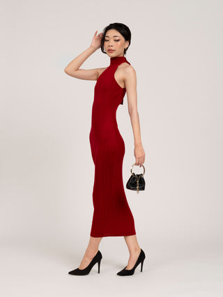Lumiere Sheer Halter Neck Dress - Rawbought