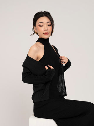 Lumiere Pointelle Knit Cardi - Rawbought