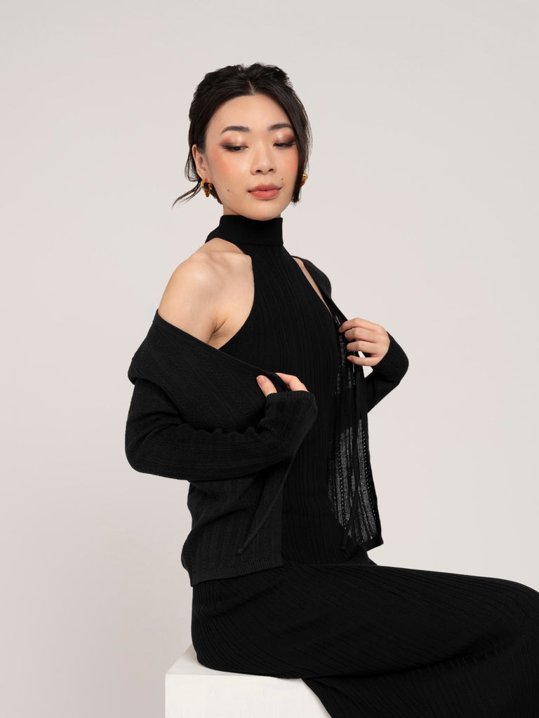 Lumiere Pointelle Knit Cardi