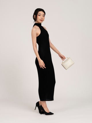 Lumiere Sheer Halter Neck Dress - Rawbought