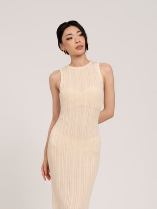 Lumiere Pointelle Sheer Dress - Rawbought