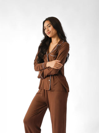 Je Dors Long Sleeve Pyjamas Top - Rawbought